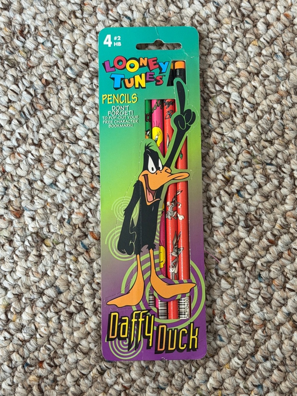 VINTAGE 90’d Looney Tunes Daffy Duck #2 Pencils